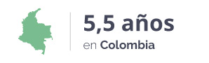 Más de cinco años de experiencia en Colombia